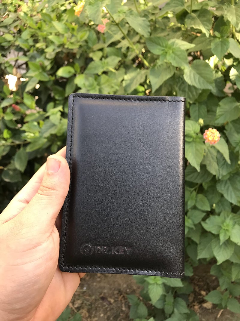 Dr.Key 2004 Genuine Leather Soft Passport Wallet (Black) - Image 5