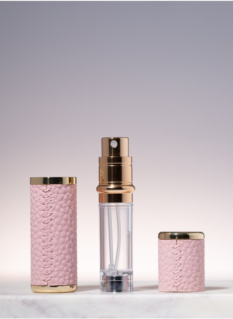 General 5ml Empty Refillable Leather Perfume Bottle (Pink color)  - Image 1