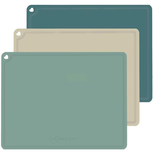 Mudocp Silicone Placemats for Toddler, Non-Slip Baby Table Mat for Restaurants, Dishwasher Safe & Travel Ready | Wipeable Kids Placemats for Dining Table (Morandi) - Image 4
