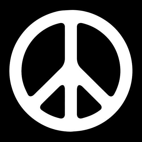 EvolveFISH Peace Symbol Weatherproof Vinyl Decal - [White][5"] - Image 3