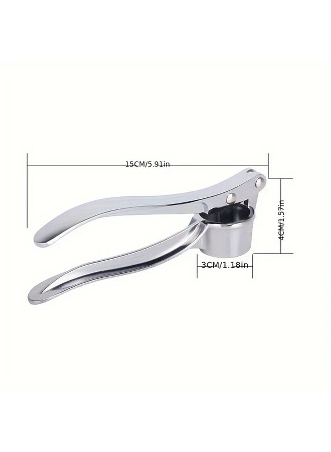 Stainless Steel Garlic Press Durable Multifunctional Metal Crusher Kitchen Tool Washable - Image 3