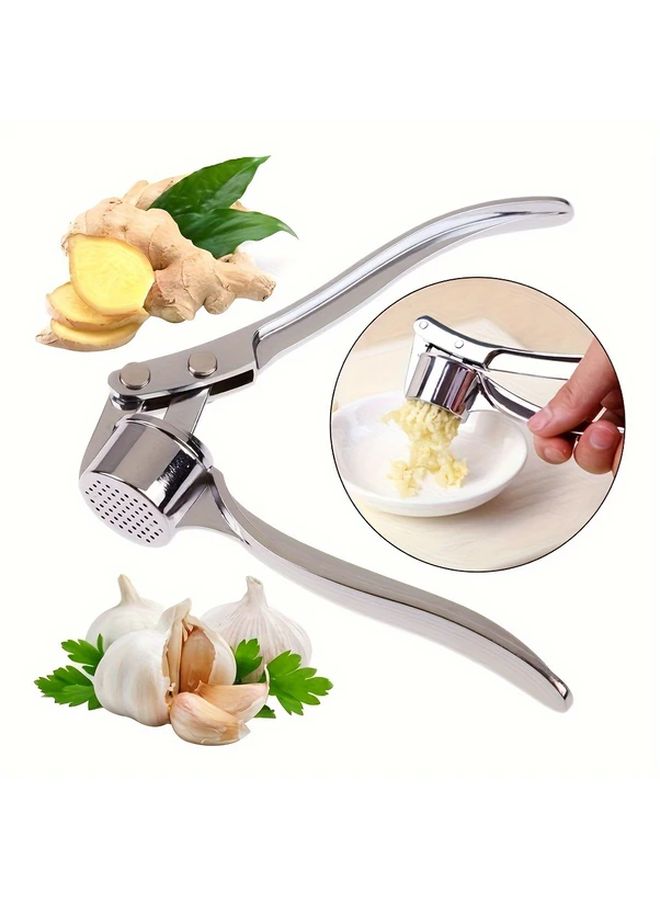 Stainless Steel Garlic Press Durable Multifunctional Metal Crusher Kitchen Tool Washable - Image 5