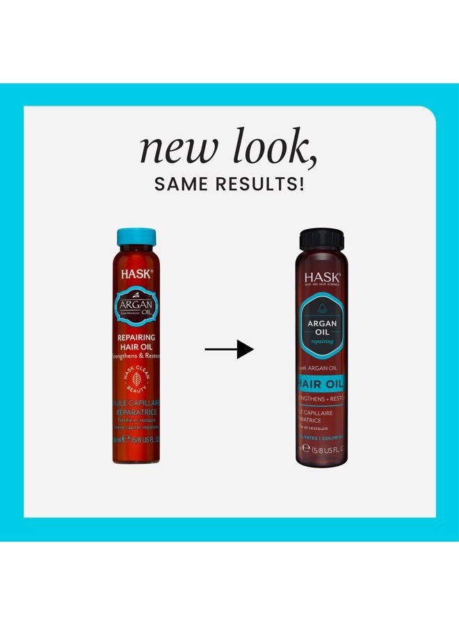 HASK Argan Strengthens And Restores Repairing Hair Oil, 18 Ml - Image 3
