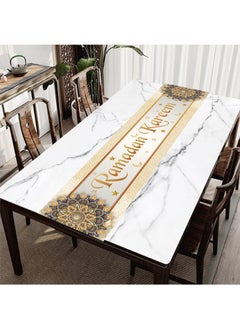 Eid Mubarak Table Flag 70.8x13.8 inches - Islamic Ramadan Table - Muslim Eid Family Kitchen Dining Room - Ramadan  Mubarak Table Runner with Venus Moon Mosque Decoration, White Gold Color - pzsku/Z6025DE9F60D3F8E8D37DZ/45/_/1706955484/5f91d659-54c7-478b-82df-277f5f79b7dc