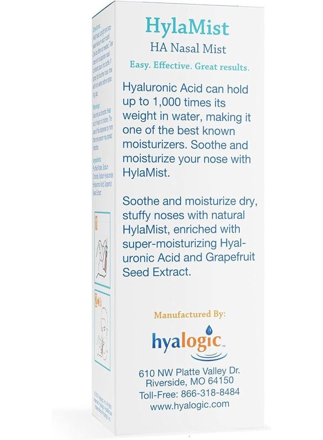 Hyalogic بخاخ هايلا ميس HA للأنف لتخفيف جفاف الأنف – بخاخ أنف مع حمض الهيالورونيك ومستخلص بذور الجريب فروت – لتخفيف وترطيب الأنف (2 أونصة) عبوتين - Image 4