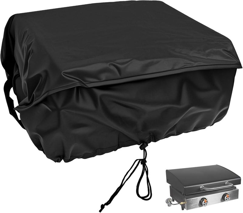 KEYDINHT Griddle Cover for Blackstone 22in Tabletop Griddle with Hood & Captiva Designs 22 in Flat Top Grill - BBQ Gas Grill Cover Tabletop Griddle Cover for Outdoor Grill, Waterproof, Anti-UV, Black - Image 1
