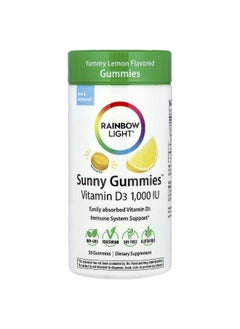 Rainbow Light Rainbow Light, Sunny Gummies™, Vitamin D3, Yummy Lemon, 50 Gummies  - Image 1