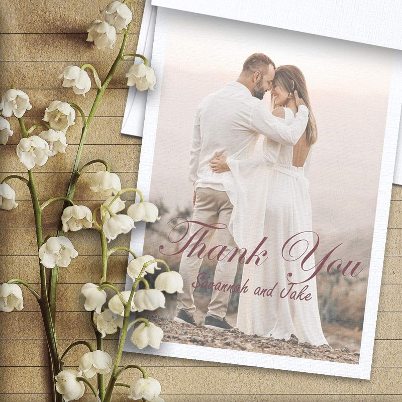 Hamilco Card Stock Blank Cards and Envelopes Flat 4" x 6" Linen White Cardstock Paper 100 Pack - Image 4