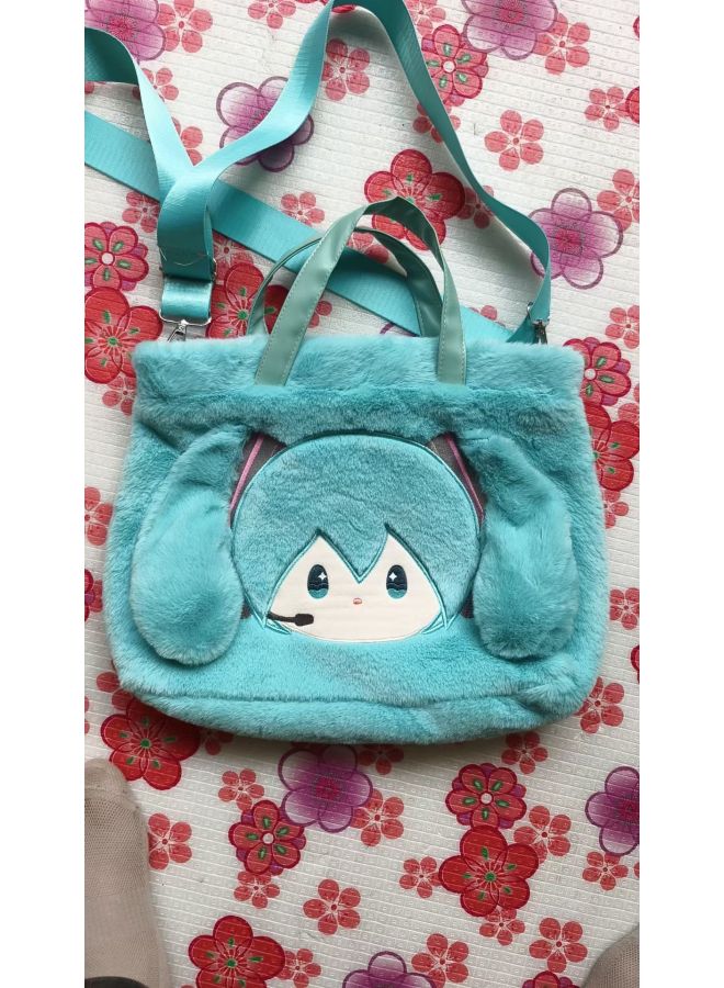 Plush Single Backpack Stiffy Strawberry Bear Cartoon Doll Grasping Machine Doll Blind Box TikTok-Specifications:Hatsune Tote Bag - Image 1