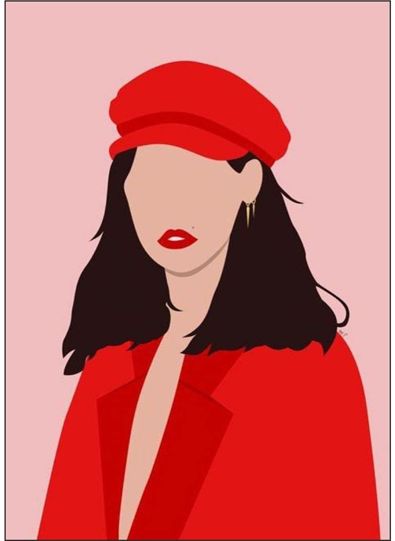 Atmiyamart Atmiyamart Earrings Display Tag Card Red Girl Paper Tag Decorative Jewelry Pack 35x25 inch 50pcs  - Image 1