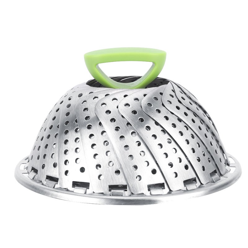 Stainless Steel Steamer Basket - 3 Folding Legs Foldable Mesh Steamer Rack for Home Kitchen Cooking - Multifunctional Collapsible Steamer for Vegetables Eggs Food Storage - Image 3