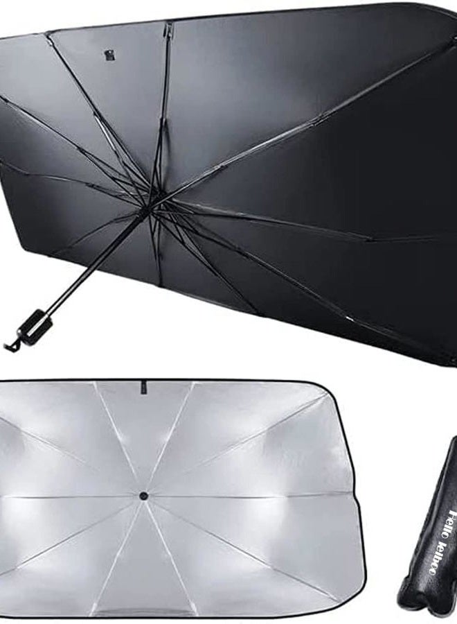 helloleiboo Car Windshield Sun Shade UV Rays and Heat Sun Visor Protector Foldable Reflector Windshields Umbrella - Image 1
