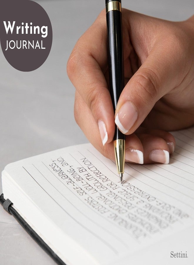 SETTINI Lined Journal, Ideal for Journaling - A5 Vegan Leather Notebook, 192 Archival-Quality Pages, QuillEase Bleed-Free Paper, Inner Pocket & Bookmark - Orange Gifts, Orange Sun - Image 4