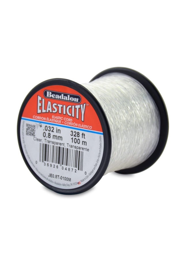 Beadalon 0.8 Mm 100 M Elastcity  Clear - Image 1