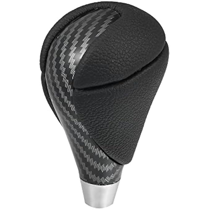 ريحني مقبض ناقل الحركة الأوتوماتيكي الأوتوماتيكي لسيارة X AUTOHAUX لسيارة لكزس ES350 20072015 GS450h 20072011 لسيارة لكزس RX450h بنمط جلد صناعي أسود من ألياف الكربون - Image 1