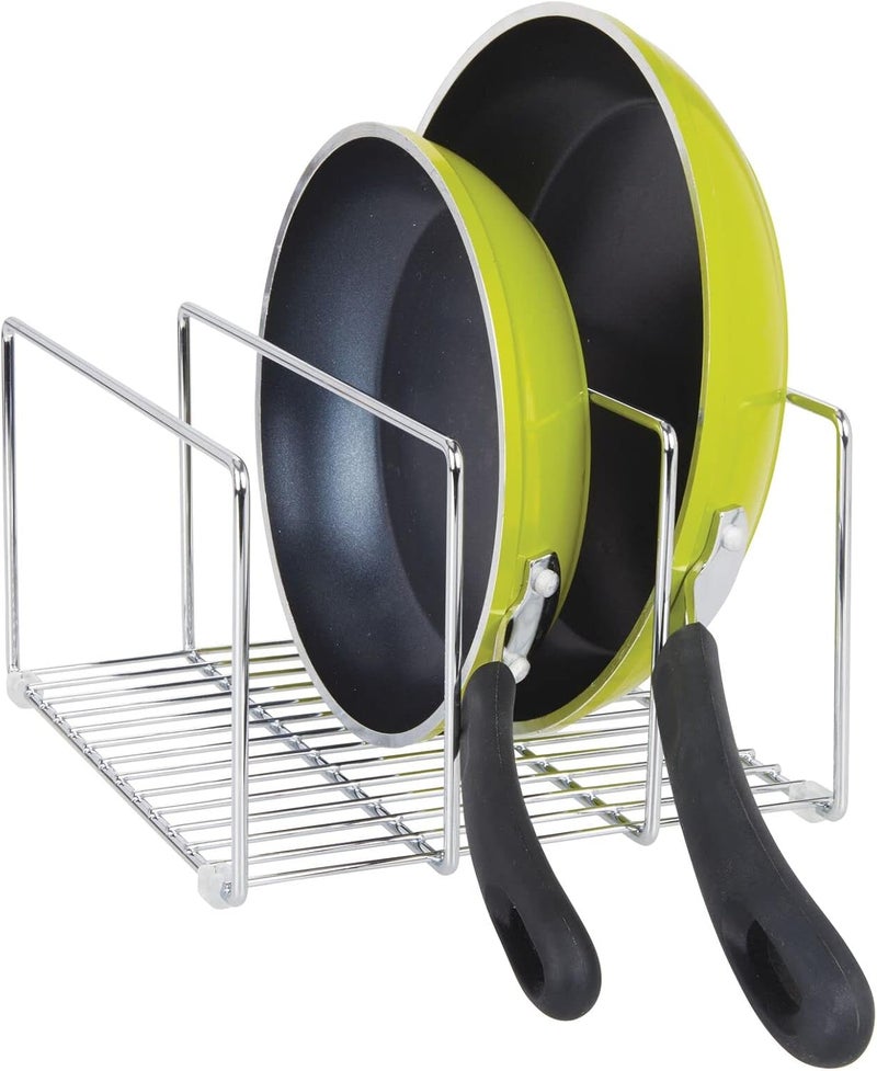 m-design Baking Tray Rack — Wire Rack for Sorting Trays, Pans and other Cookware Items — Free-Standing Pan Stand for the Kitchen — Chrome - Image 1