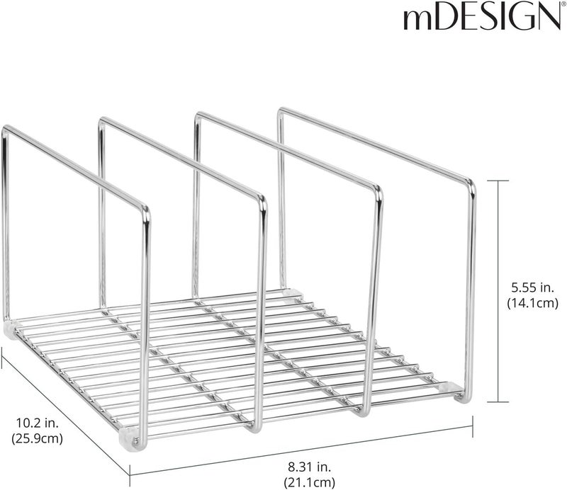 m-design Baking Tray Rack — Wire Rack for Sorting Trays, Pans and other Cookware Items — Free-Standing Pan Stand for the Kitchen — Chrome - Image 4