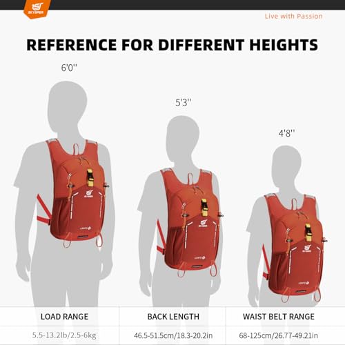 SKYSPER Small Hiking Backpack 15L Travel Daypack Lightweight Bag Water Resistant Hiking Backpacks for Women Men - Image 3