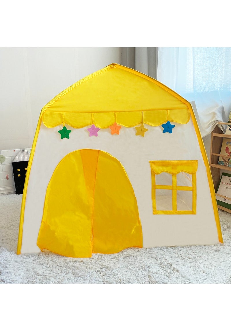 RAKAY Kids play tent with windows, 130*100*130 cm,Children's portable tent, suitable for indoor and outdoor fun castle playhouses, easy to set up and fold, providing ample play space, suitable for kids aged 3-12 for use at the beach, garden, and camping. - Image 1