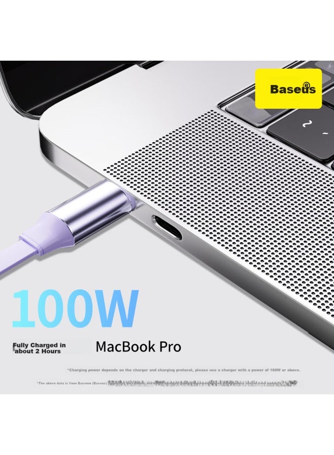 Double Magic Beemo 3-In-1 Retractable Data Cable For Apple Android Type-C One Drag Three Fast Charge Suitable For Iphone 16/15/14 Xiaomi Huawei Car Mobile Phone Charger 1.2M Purple - Image 1