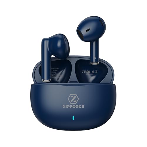 ZIPFORCE True Wireless Earbuds, in-Ear Bluetooth 5.3 Headphones 4-Mics ENC Clear Call, Bluetooth Earbuds Touch Control 30 Playtime, IPX6 Waterproof TWS, Light-Weight Earphones - Image 1