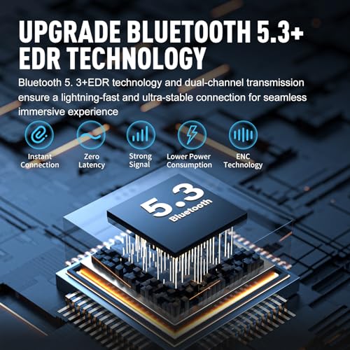 ZIPFORCE True Wireless Earbuds, in-Ear Bluetooth 5.3 Headphones 4-Mics ENC Clear Call, Bluetooth Earbuds Touch Control 30 Playtime, IPX6 Waterproof TWS, Light-Weight Earphones - Image 4