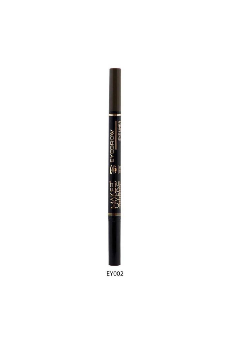 Makeover Dual-Use Eyebrow and Eyeliner Pencil Black/Dark Brown 22-EY002 - Image 2