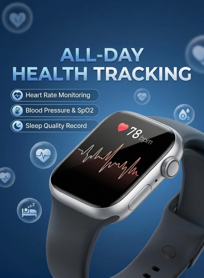 Smart Watch S12 MAX，Business Smartwatch，Waterproof Fitness Watch，Bluetooth Calling，Compatible with Androd and IOS systems，TFT Display，Heart Rate Moitoring，Grey - Image 4