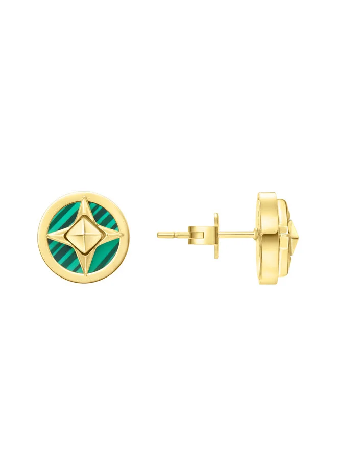 بوليس Lucky Star Earring for Women Gold Plating with Malachite