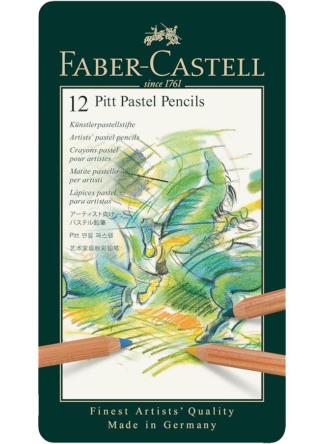 FABER-CASTELL - Pitt Pastel Color Pencil 12 Piece Set Assorted - Image 1