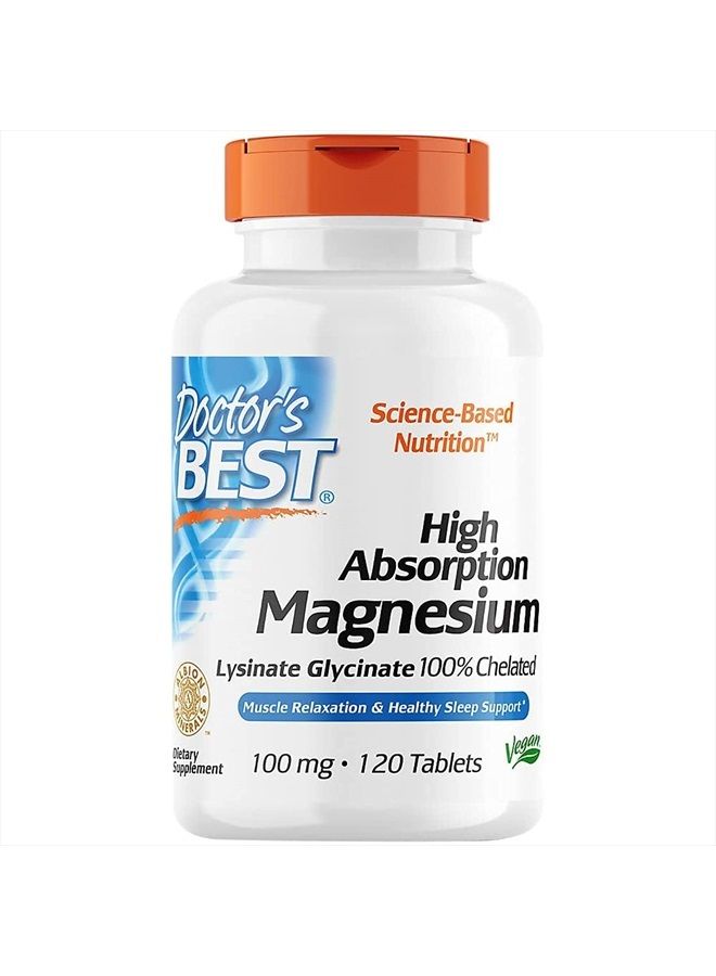 Doctor's BEST أفضل 120 قرصًا من المغنيسيوم عالي الامتصاص من Doctors Best  - Image 1