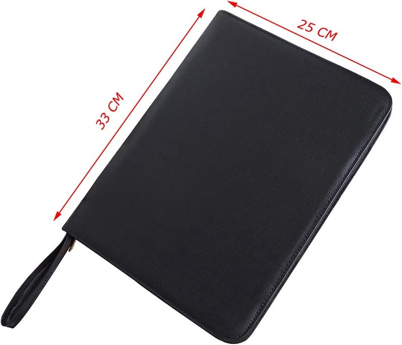 erofa 48 Fountain Pen Case PU Leather, Rollerball Pen Display Holder Bag, Pouch Large Capacity for your Collection - Black - Image 4