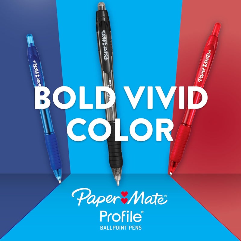 Paper Mate Profile Retractable Ballpoint Pens, Bold 1.4mm, Purple, 12 Count - Image 3