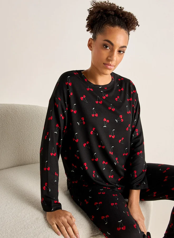 سبلاش فيڤ طقم تي شيرت وبيجامة بطبعة شاملة