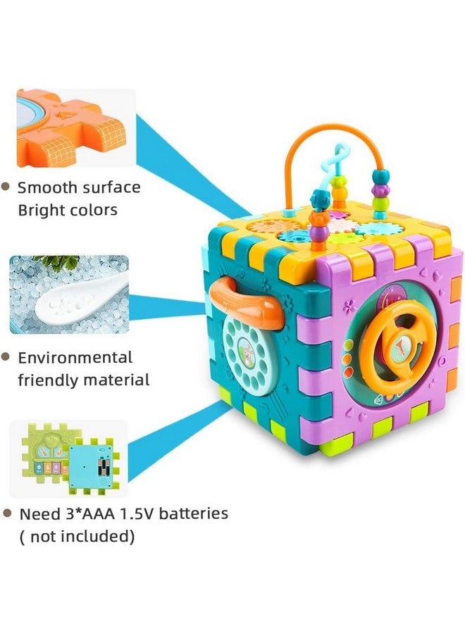 Brand Conquer Activity Cube Baby Toys 6 In 1 Multi-Purpose Educational Learning Cube With Music Activity Center Play Square Toy Gift For 18M+ Year Old Boy Girl (Activity Cube) - Image 5