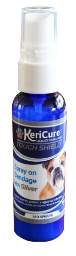 رذاذ ضمادة سائلة فضية Tough Shield للجروح للكلاب والقطط والحيوانات الأليفة الصغيرة 2 أونصة