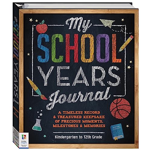 Hinkler My School Years Journal Preserve Memories of Children Kindergarten to Grade 12 Store Certificates Medals Comes with Height Chart - Image 1