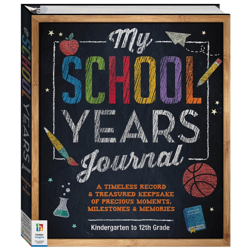 Hinkler My School Years Journal Preserve Memories of Children Kindergarten to Grade 12 Store Certificates Medals Comes with Height Chart - Image 2