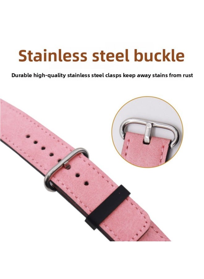 Generic - Heat Sublimation PU Leather Blank For Apple Watch Band Suitable For Apple Watch 12345 Generations Fashionable Metal Fake Leather-Color:Light Gray - Image 1