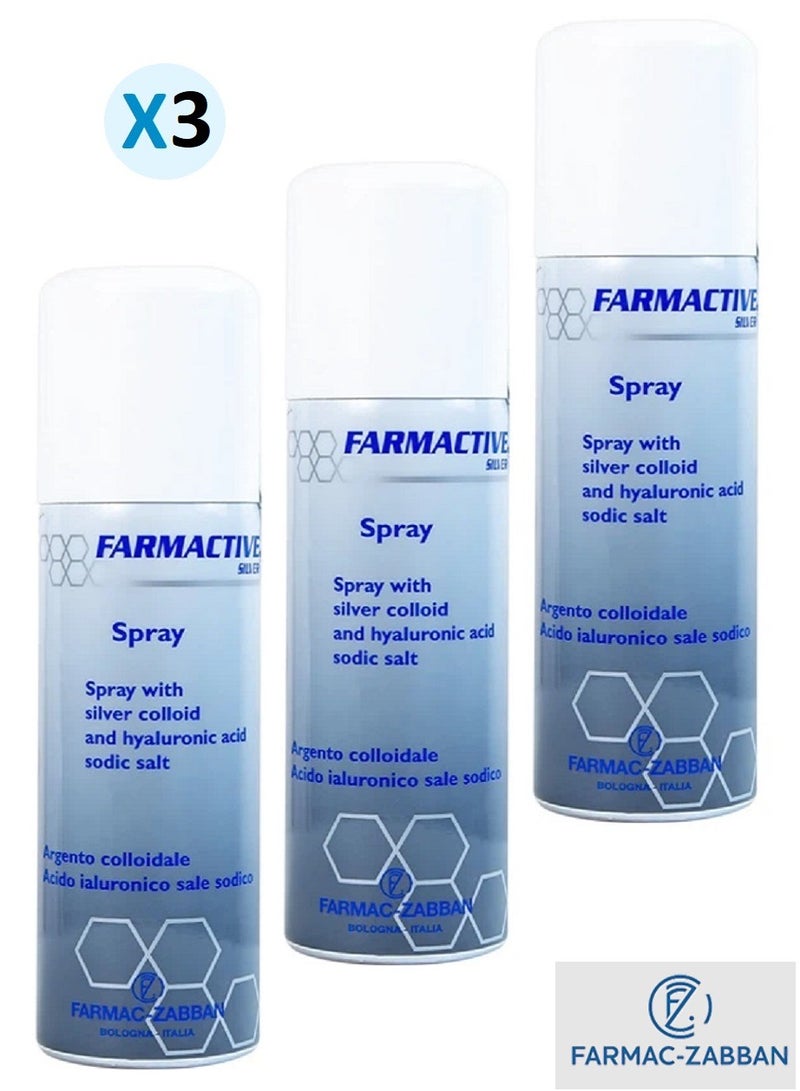 فارماك زبان فارمكتيف سيلفر بخاخ علاجي للقدم السكرى وعلاج قرح الفراش والجروح والحروق وجروح ما بعد العمليات الجراحية 125 مل ( 3 عبوة ) - Image 4