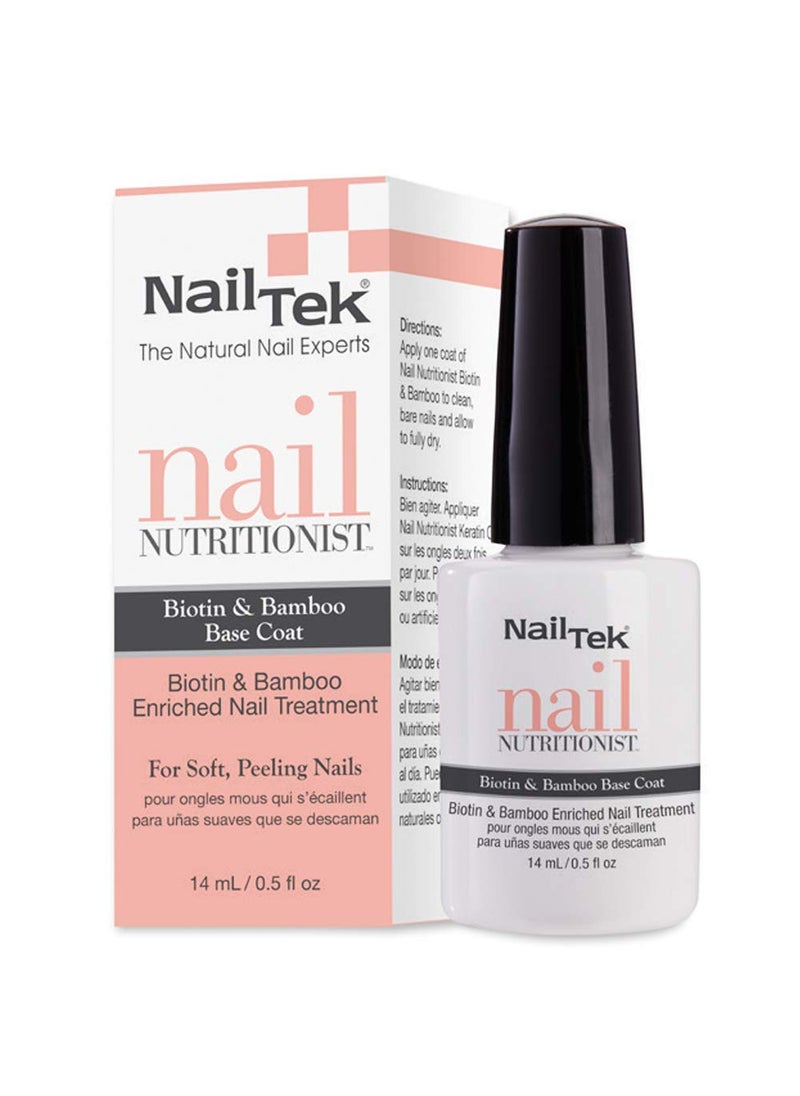 Nail Tek - Nail Tek Nail Nutritionist Bamboo  Biotin 5 in 1 Nail Treatment for Soft and Peeling Nails 05 oz 1Pack - Image 1