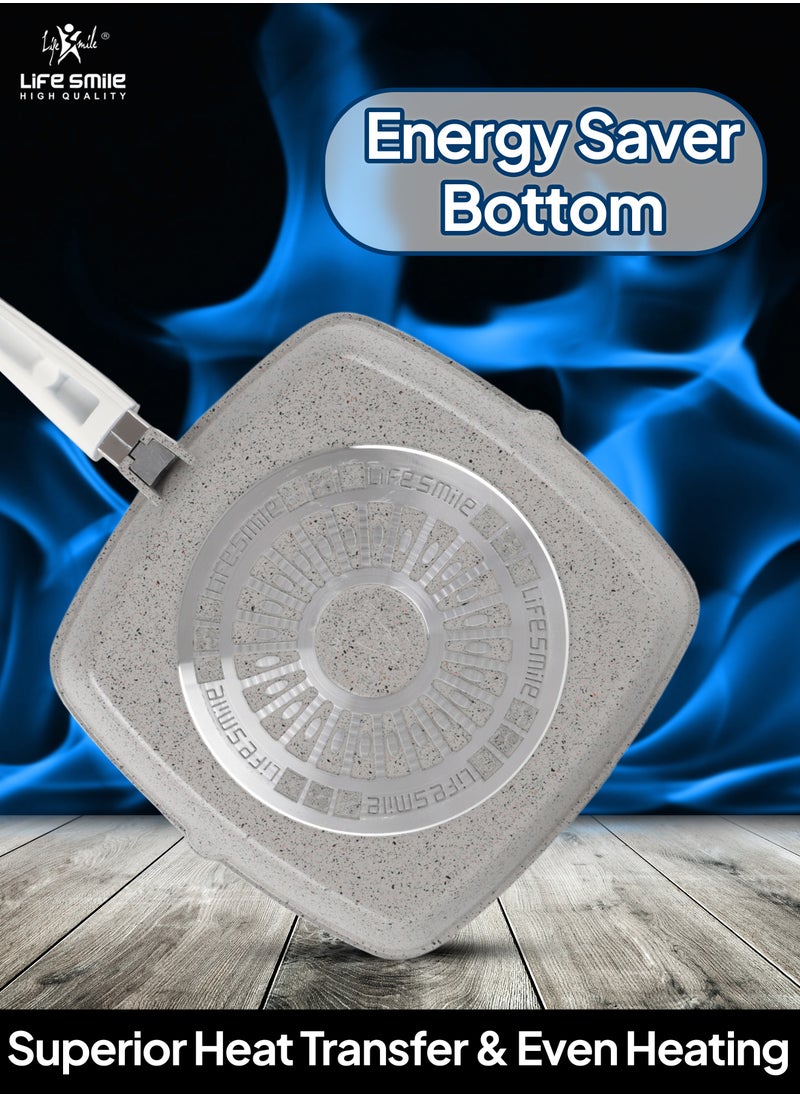 Granite Coated Non-Stick Grill Pan with Stay Cool Fixed Handle for Stove Tops, Square Big Grill Skillet Steak Pan for Indoor & Outdoor Gas Grill Camping & BBQ - 100% PFOA & PFAS Free - pzsku/Z602702AB48A55CFEBDD0Z/45/_/1724647101/a591756e-063f-4d06-bfd0-1f1b5076af8c