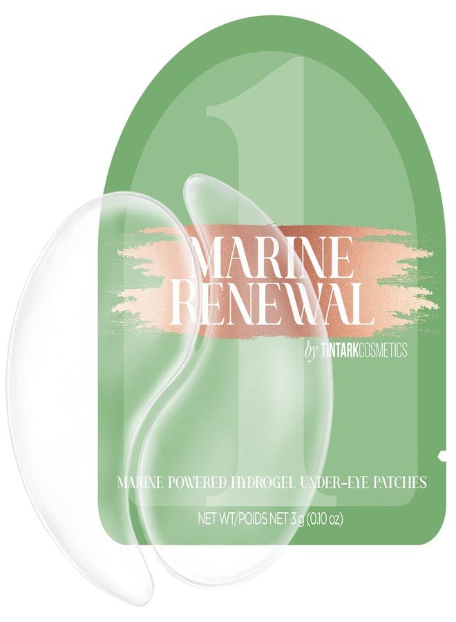 Tintark Marine Renewal 1 Under Eye Patches (28 Pairs, Kelp Ferment, Ectoin & Ceramides Hydrogel Eye Mask for Dry, Stressed Under Eyes & Barrier Support - Image 1