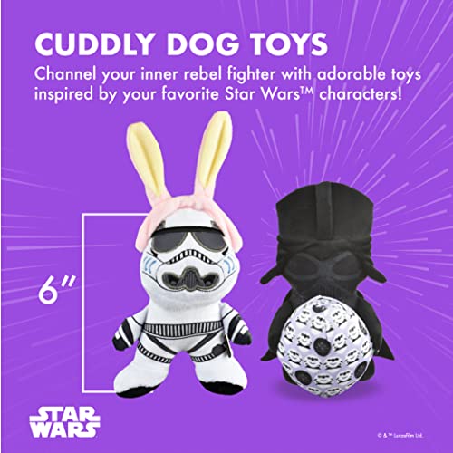 STAR WARS 2PC Easter 6" Stormtrooper & Darth Vader Squeaker Pet Toys |Set of Two Plush Squeaker Easter | Pair Toys for Dogs Easter Stuffed Darth Vader & Stormtrooper - Image 2