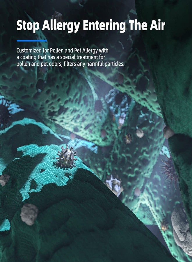 AROEVE MK04 Air Filter Replacement 4-in-1 Filter for Pollen Pet Dander Hair- Pet Dander Version(2 Pack) - Image 3