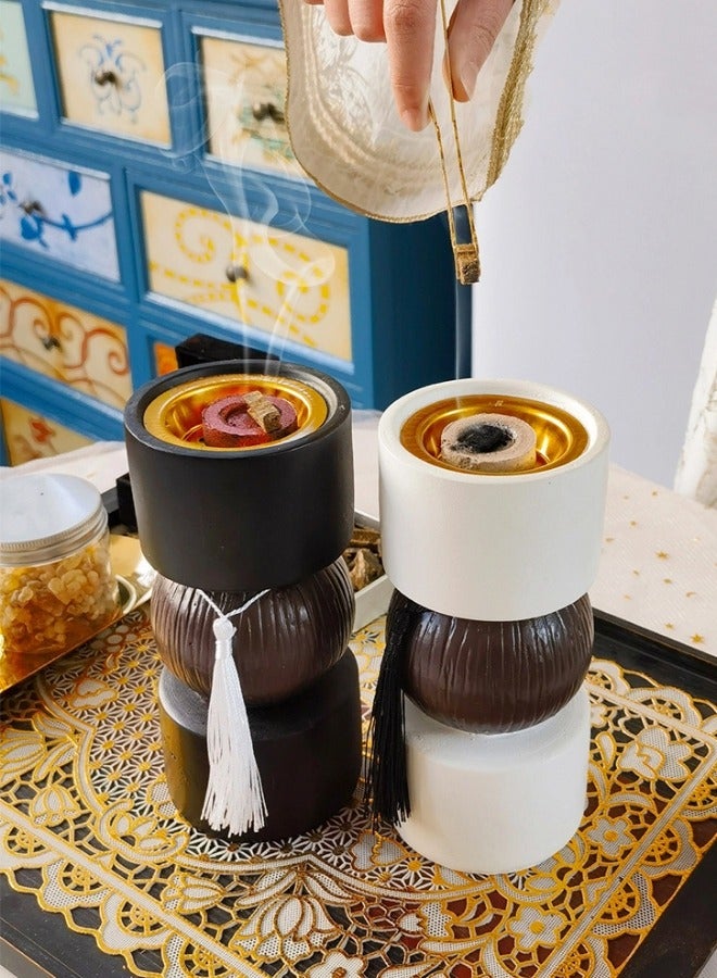 شيبشيب حامل بخور راتينج، حامل بخور، مقاس 7.8x7.8x16.8 سم - Image 3