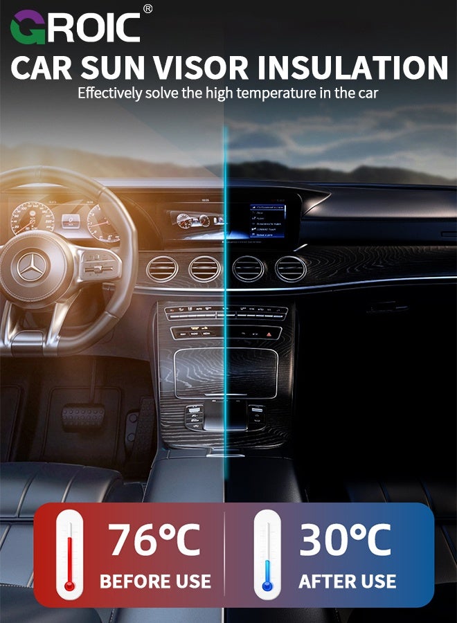GROIC Car Sun Shade Umbrella,Cooling Car Windshield  Sun Shade Protect,Windshield Umbrella Sun Shade for Car,Portable Windshields Cover for Keeping The Cars Cool - Image 2