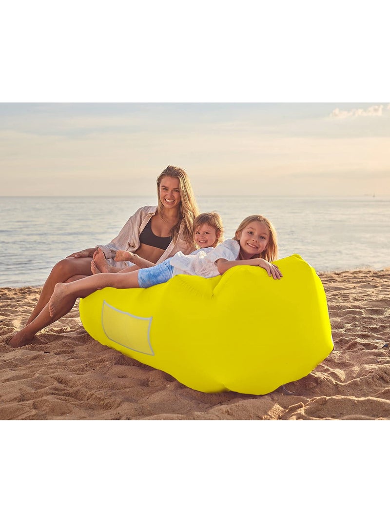 SOLARAE Inflatable Sofa, 190 * 90cm Anti Leakage Inflatable Couch, 330 LBS Capacity Portable Camping Sofa with Carry Bag For Camping Outdoor Beach - Image 4