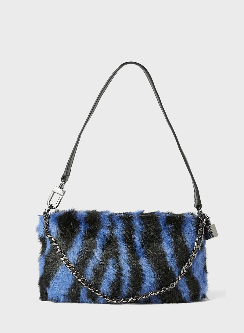 GUESS Katey Luxe Mini Shoulder Bag Zebra