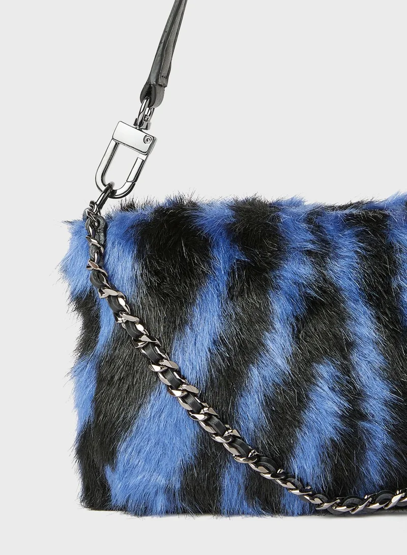 GUESS Katey Luxe Mini Shoulder Bag Zebra